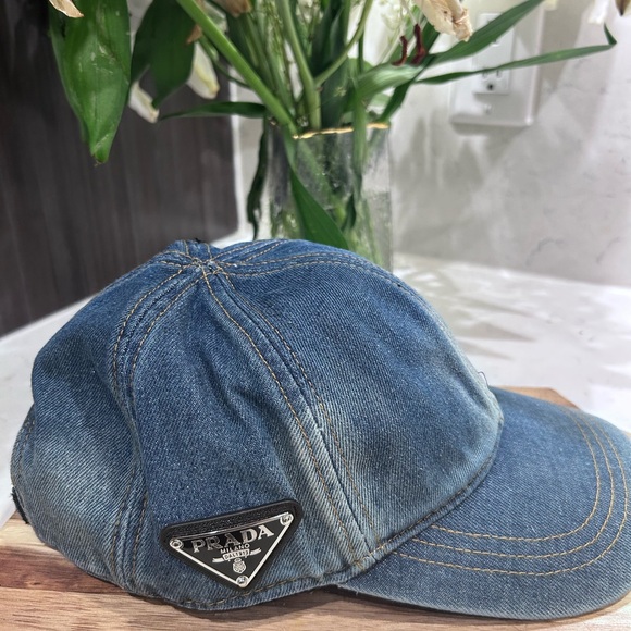 Prada Blue Denim Cap NWT - Picture 5 of 5